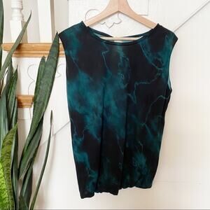 young fabulous and broke dyed green open back top